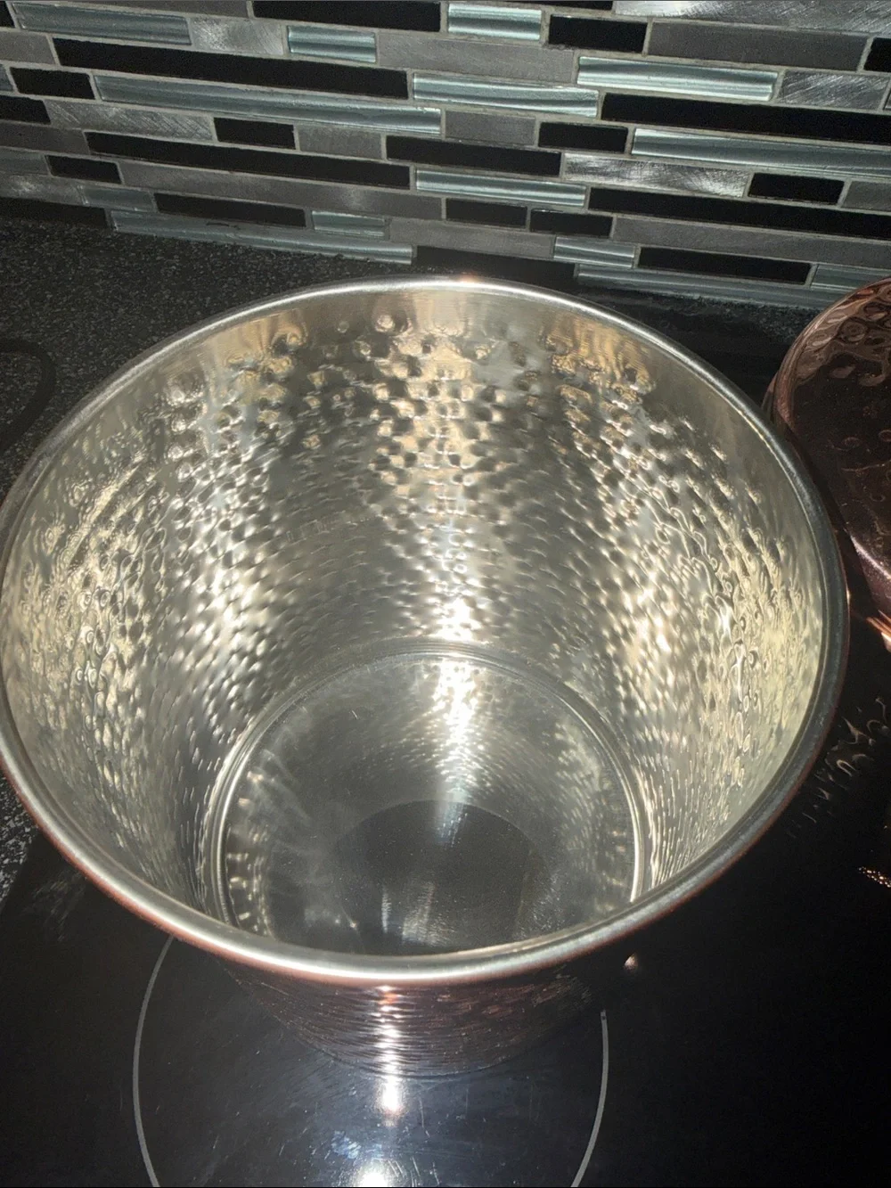 Copper Hammered Kitchen Canister Set - 4-Piece Storage Containers NEW never used